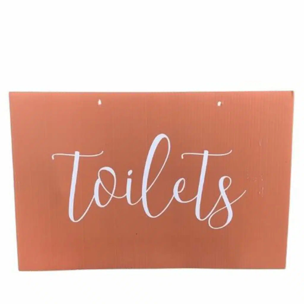 Toilets Sign - Terracotta