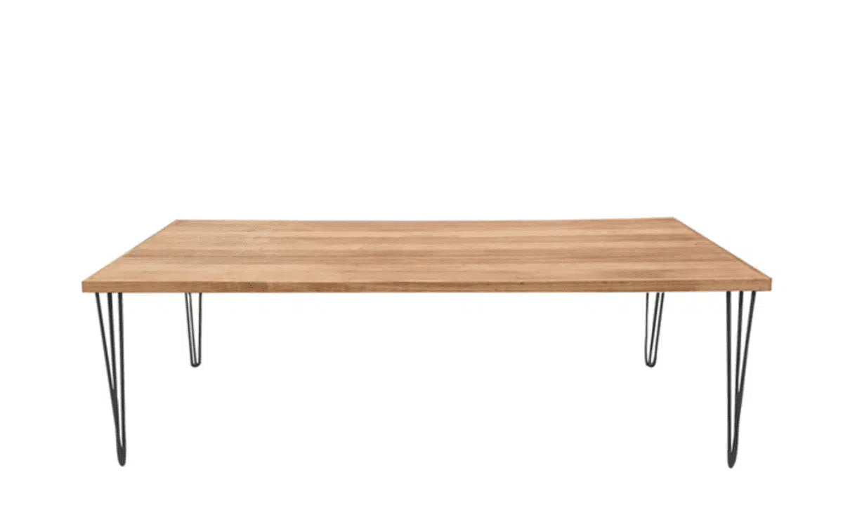 Timber and Black Hairpin Signing Table