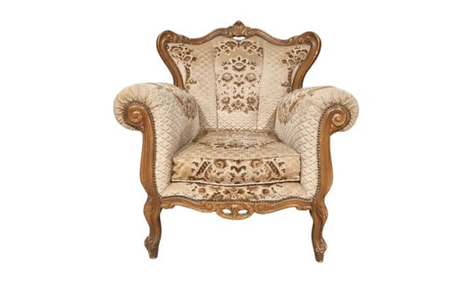 Vintage Fawn Patterned Armchair