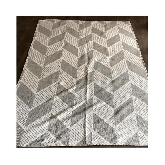 Grey and White Rug