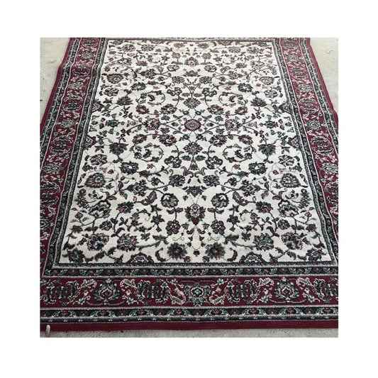 Crimson and White Rug
