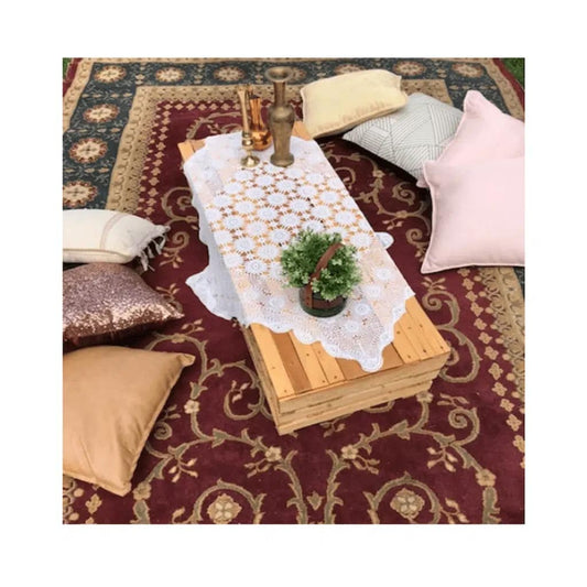 Burgundy Rectangle Rug