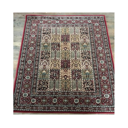 Maroon Geometric Rug