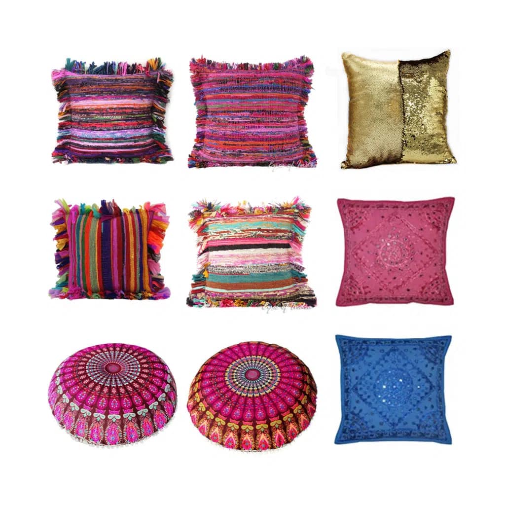 Sequin, Metallic and Colourful Cushion Bundle