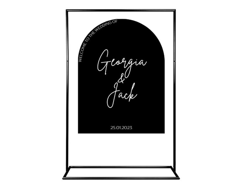 Arched Acrylic Signage 4 Colours