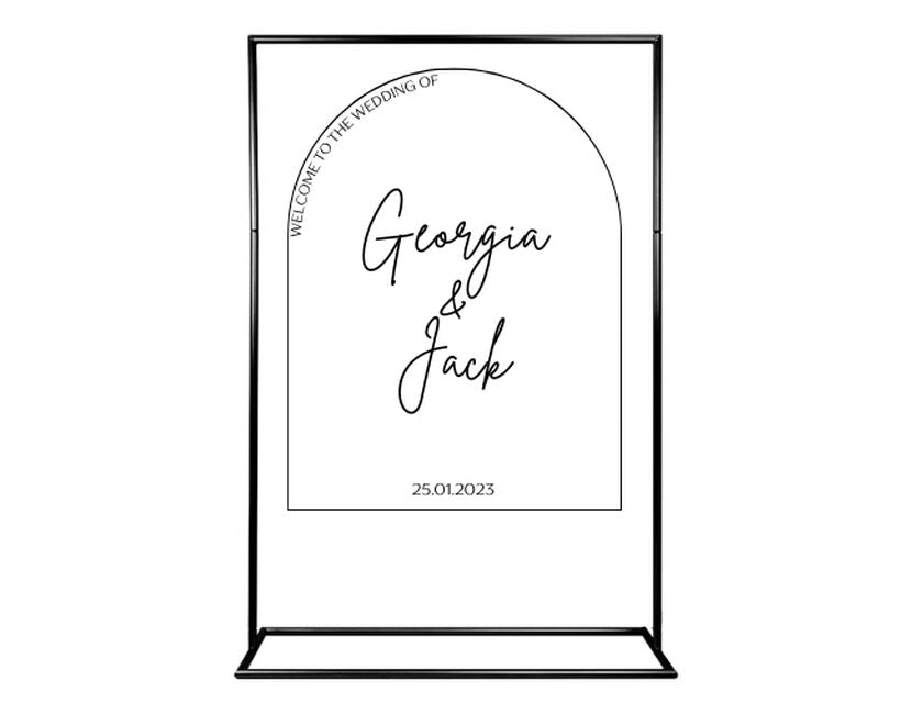 Arched Acrylic Signage 4 Colours